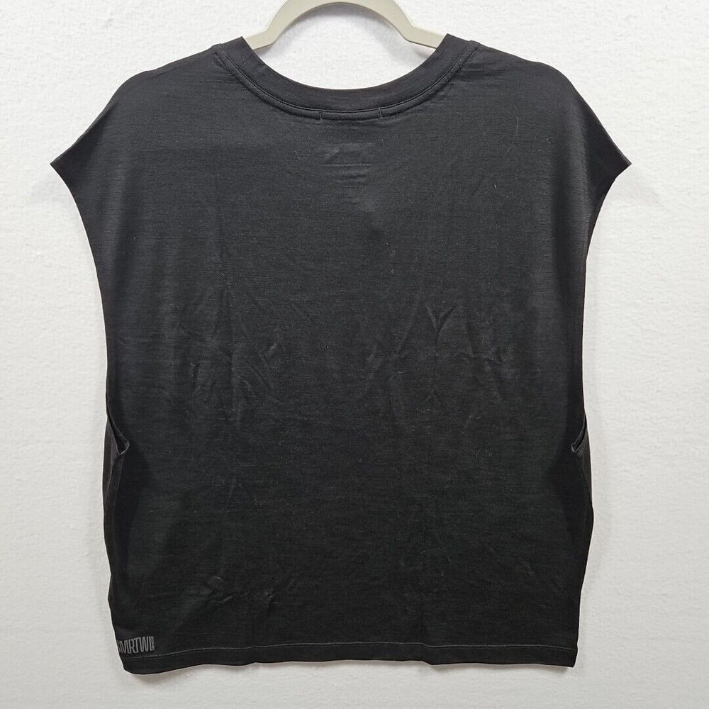 Smartwool Active Muscle Shirt Womens Large Black Sleeveless Crew Quick Dry - Picture 3 of 11